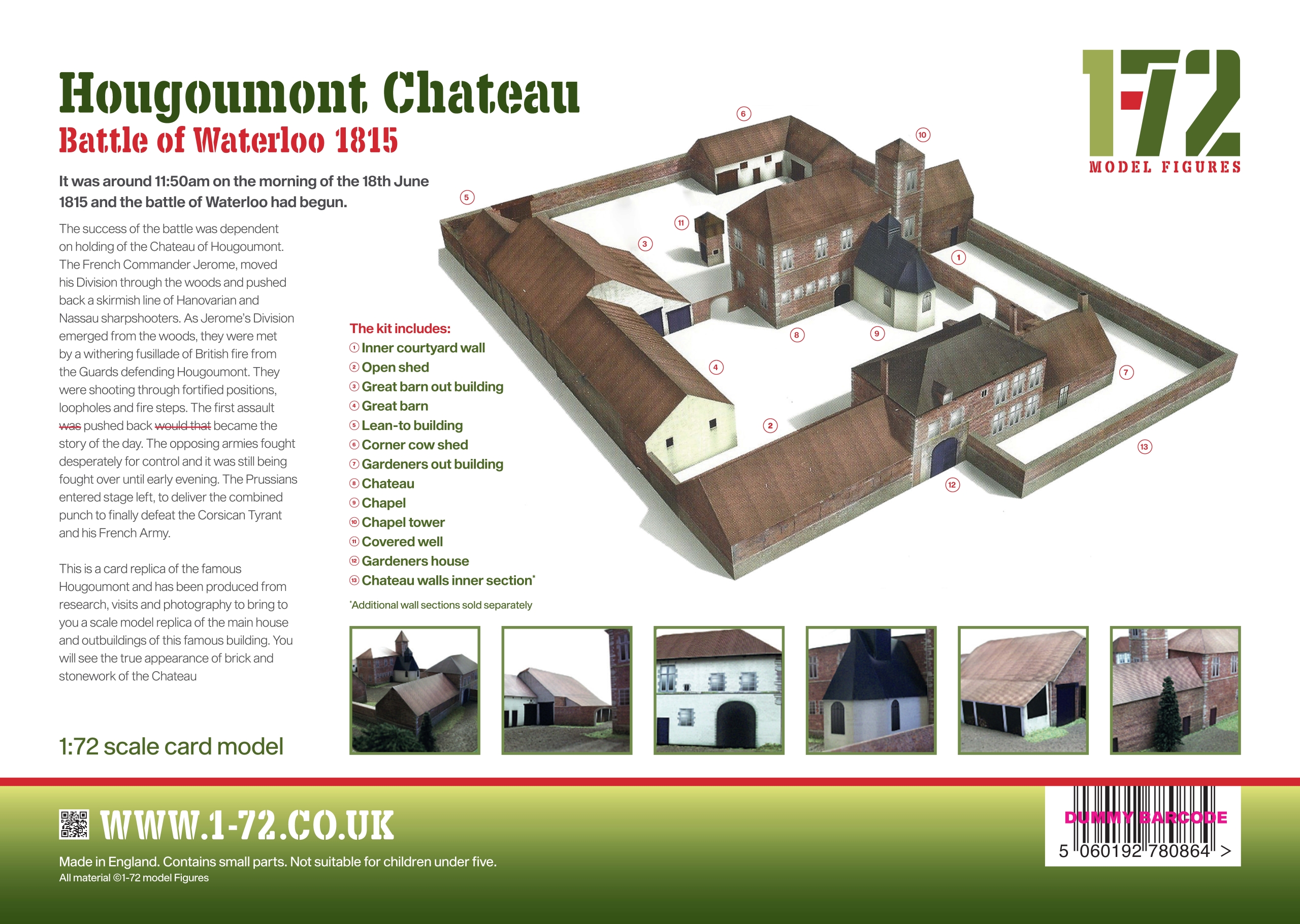 Battle Of Waterloo Card Model Kit Size 1 72 12 Buildings Chateau D Hougoumont - 1815 the battle of waterloo roblox